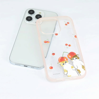 mofusand iiifit透明iPhone 14Pro/13Pro兼容箱（櫻桃）