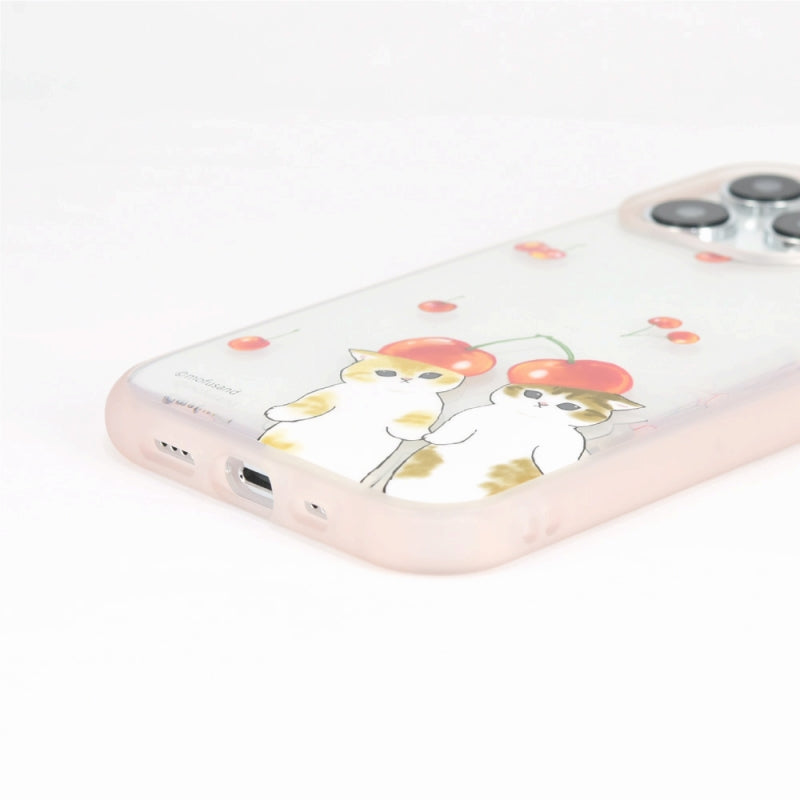 mofusand IIIIfit Clear iPhone 14Pro/13Pro対応ケース(さくらんぼ
