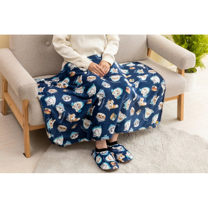 mofusand あったか3WAYブランケット(ネイビー)