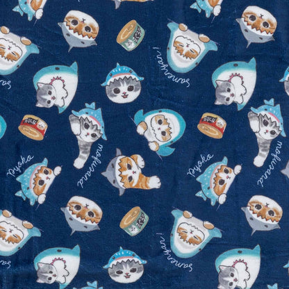 mofusand あったか3WAYブランケット(ネイビー)