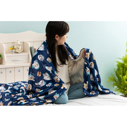 mofusand There was a large blanket blanket (navy)