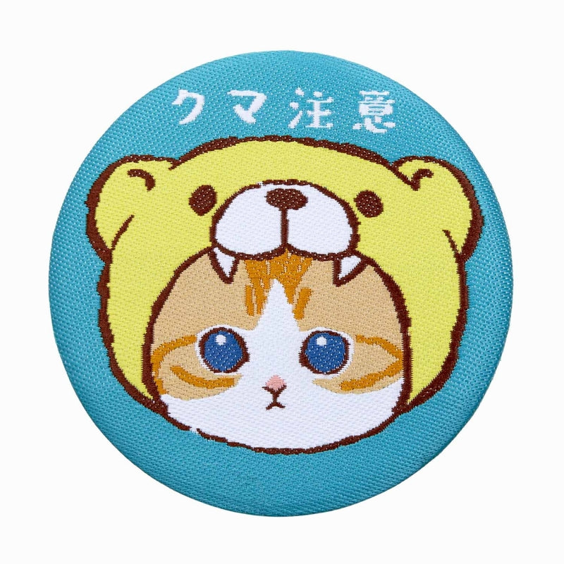 mofusand ジャガード織缶バッジ(クマ注意)