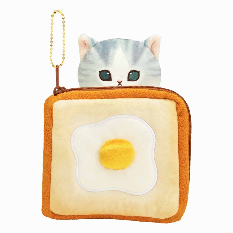 mofusand Plush Pouch (Egg Toast Meow)