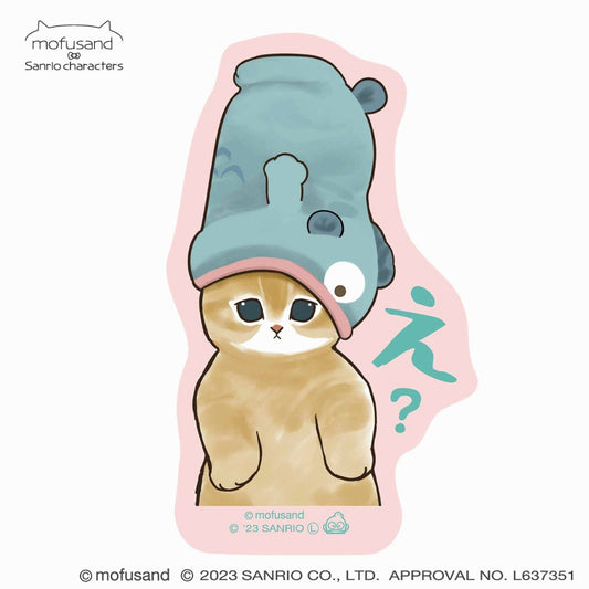 mofusand× Sanrio Characters Clear Sticker (Eh?)