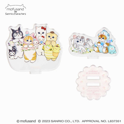 mofusand× Sanrio Character Lay Acrylic Stand (Ohana)