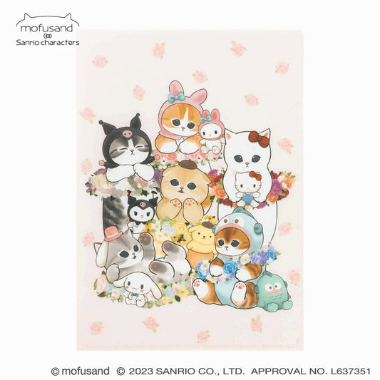 mofusand× Sanrio Characters Clear File (Ohana) with a gentle texture