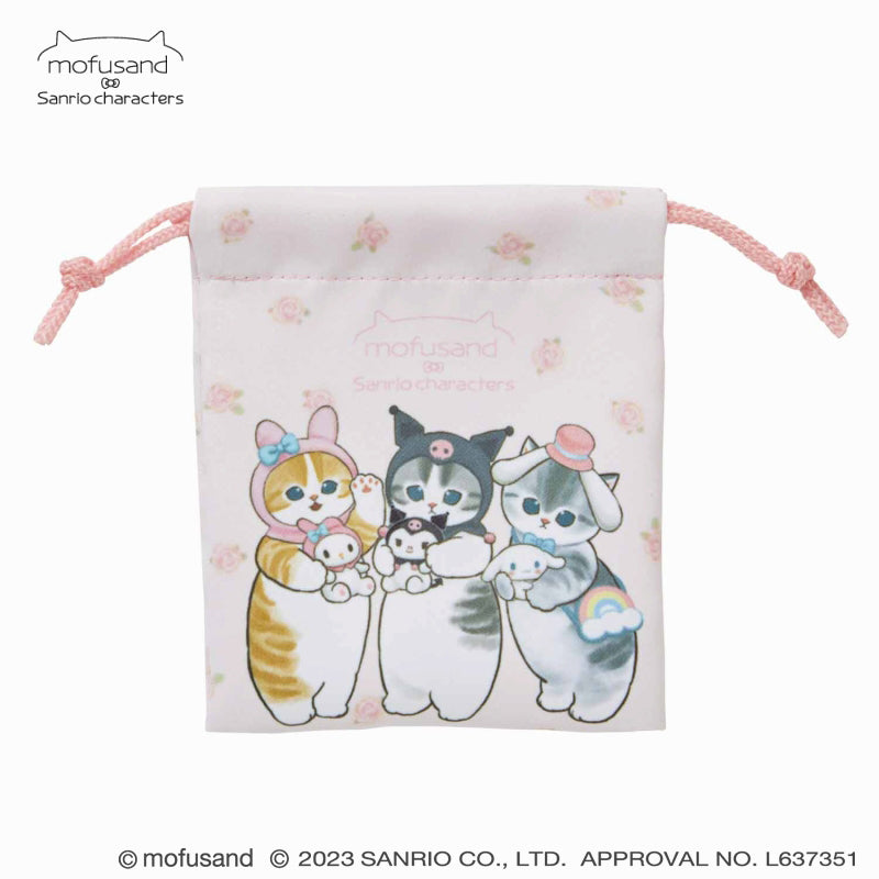 mofusand× Sanrio Characters Microfiber Mini Drawstring 2 pieces (Ohana)