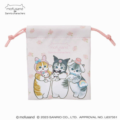 mofusand× Sanrio Characters Microfiber Mini Drawstring 2 pieces (Ohana)