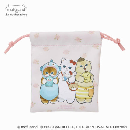 mofusand× Sanrio Characters Microfiber Mini Drawstring 2 pieces (Ohana)
