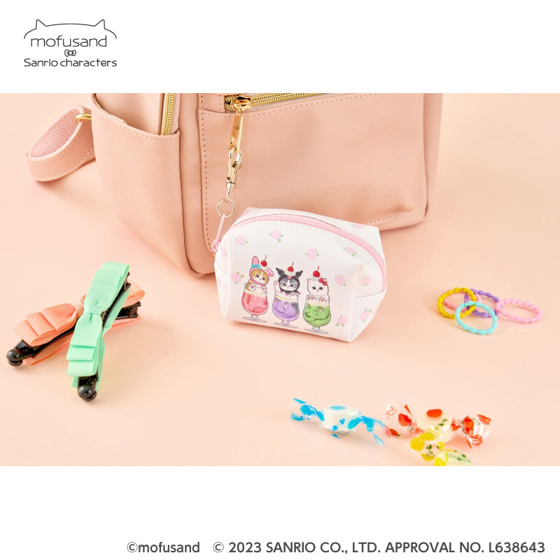 mofusand× Sanrio Characters Tawara type mini pouch