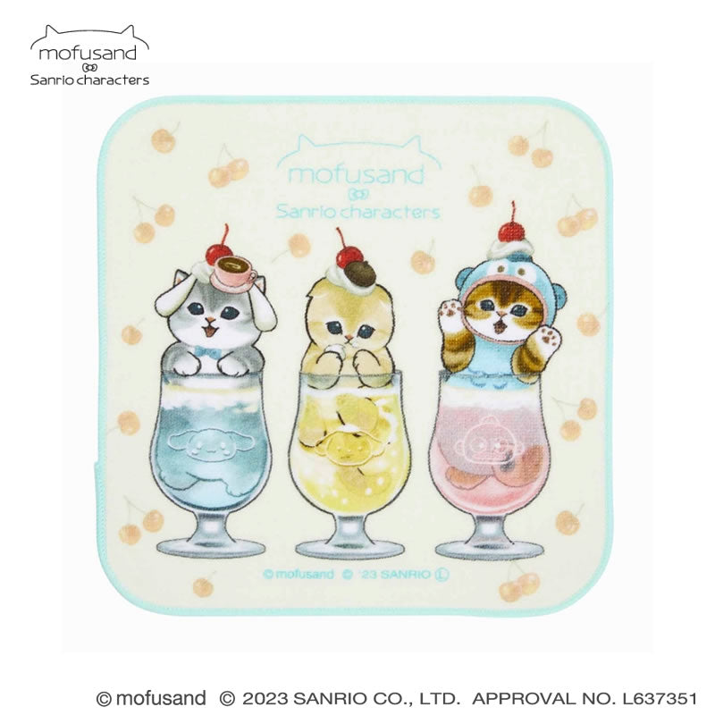 mofusand× Sanrio Characters Hand Towel (Soda)