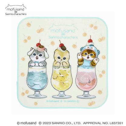 mofusand× Sanrio Characters Hand Towel (Soda)