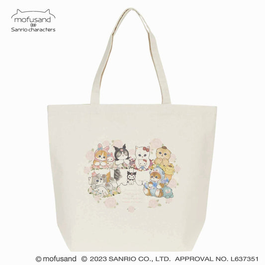 mofusand× Sanrio Characters Large tote bag