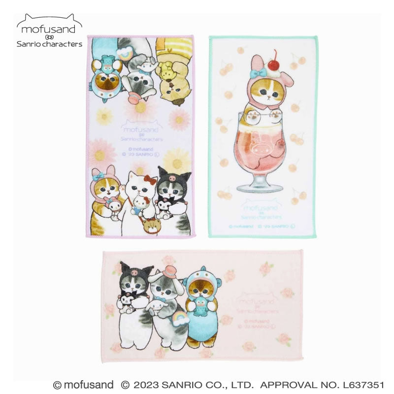 mofusand× Sanrio Characters Set of 3 Towels