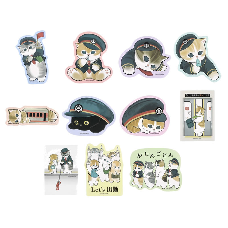 mofusand Mofumofu 스테이션 클리어 스티커 컬렉션 (총 11 가지 유형)