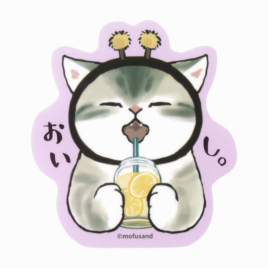 mofusand A clear sticker that can be pasted on a smartphone (delicious)
