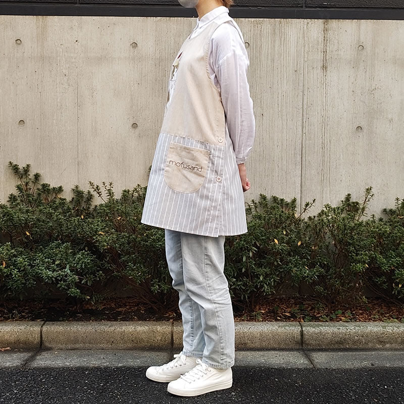 mofusand Apron (parfait Nyan gray)