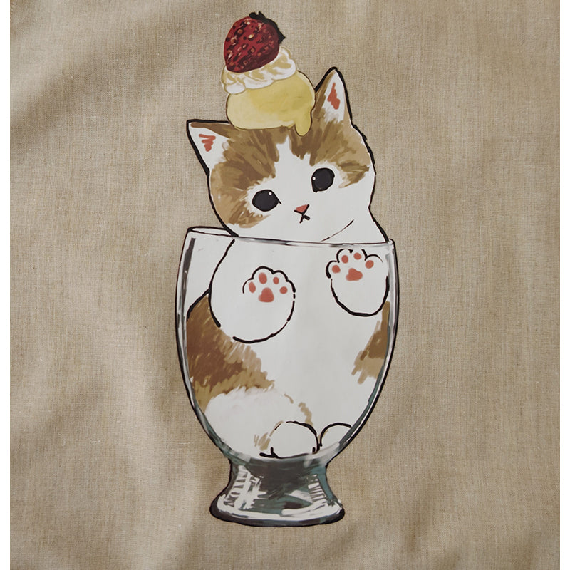 mofusand Apron (parfait Nyan gray)