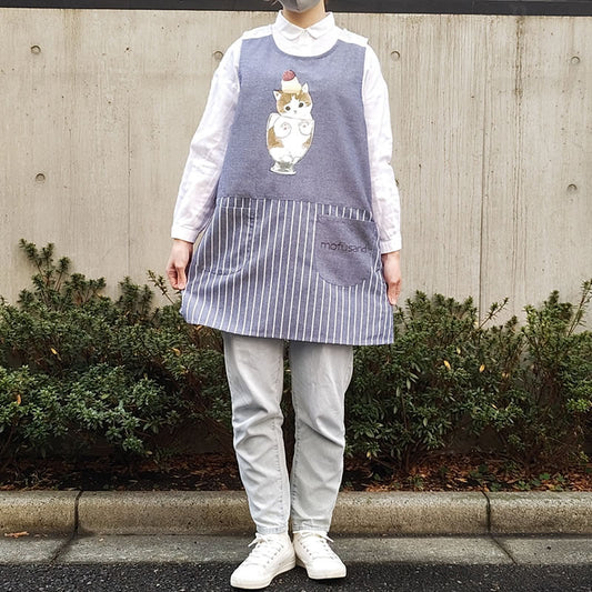 mofusand Apron (parfait Nyan Navy)