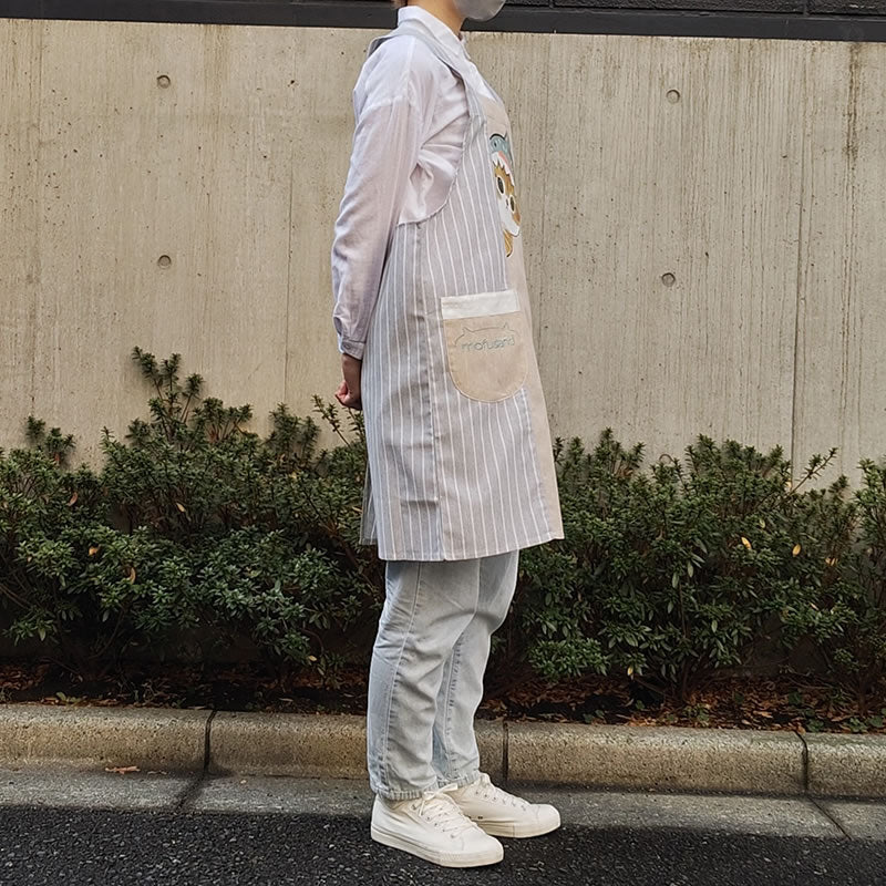 mofusand エプロン(ジンベエザメにゃん グレー)