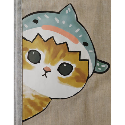 mofusand エプロン(ジンベエザメにゃん グレー)