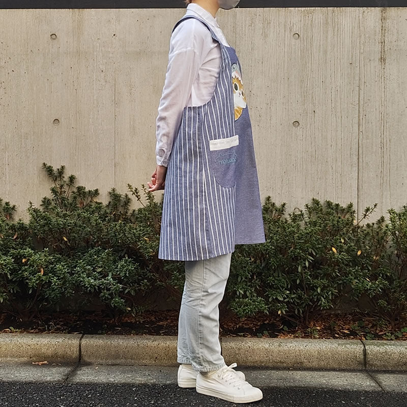 mofusand エプロン(ジンベエザメにゃん ネイビー)