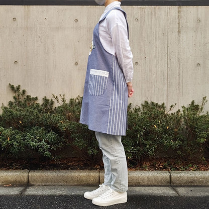 mofusand エプロン(ジンベエザメにゃん ネイビー)