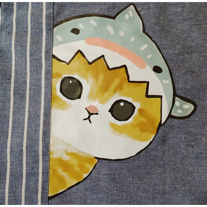 mofusand エプロン(ジンベエザメにゃん ネイビー)