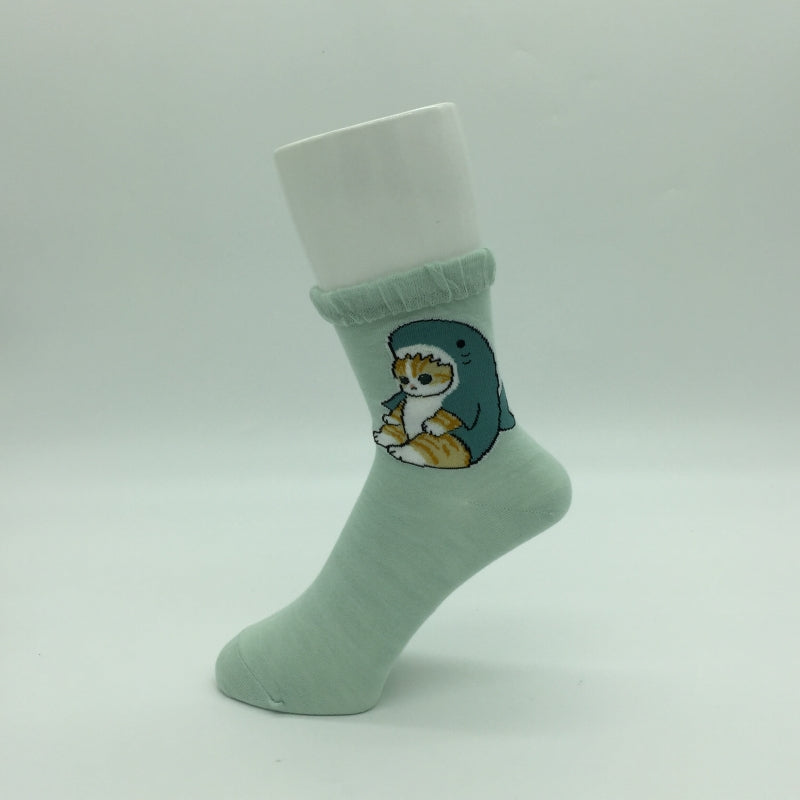 mofusand クルーソックス(サメにゃん)