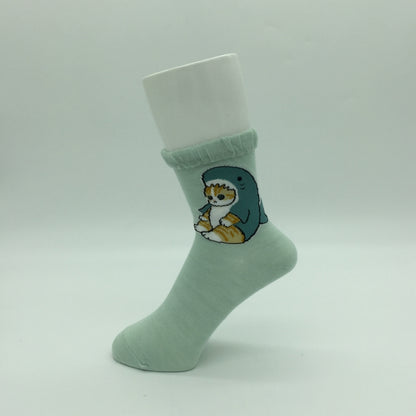 mofusand クルーソックス(サメにゃん)