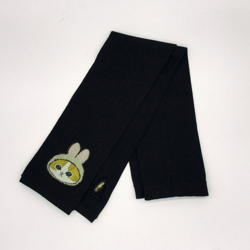 mofusand 인쇄 팔 커버 (Usanyan Pattern Black)