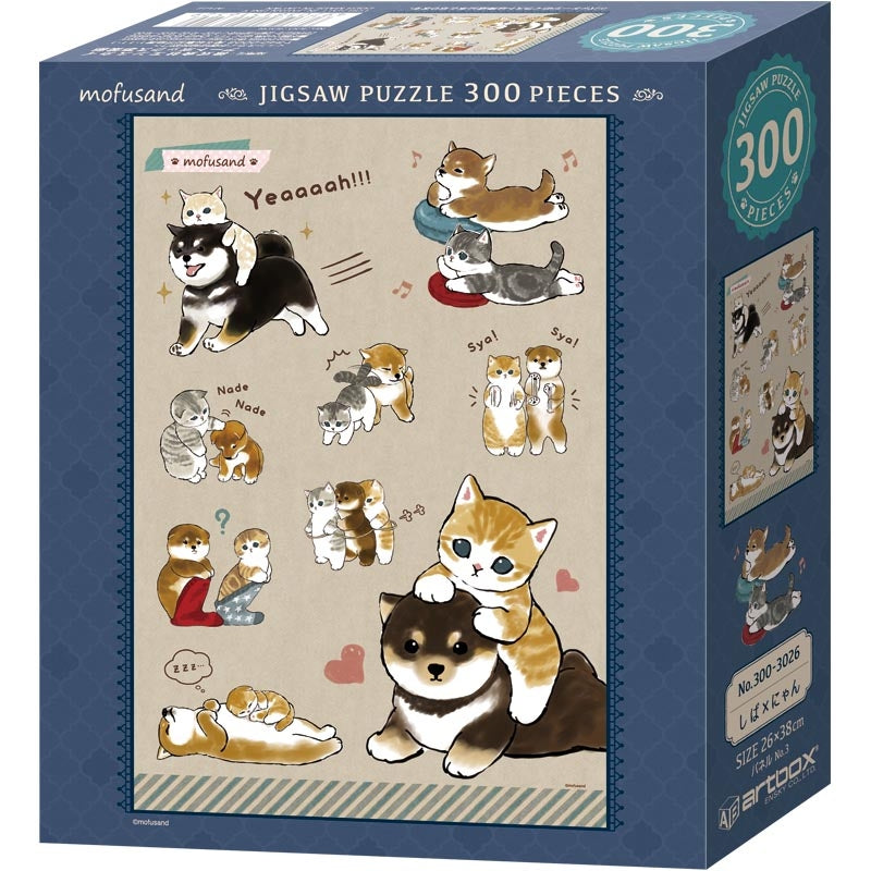 mofusand 300 piece jigsaw puzzle (No.300-3026 Shiba x Nyan)