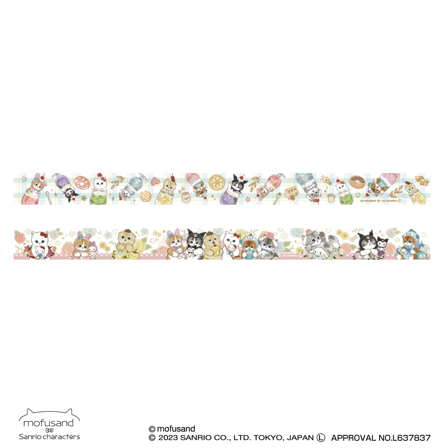mofusand× Sanrio Characters Clear Master Set (2 pieces)