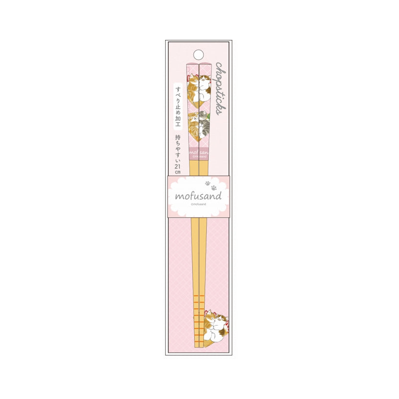 mofusand Safe bamboo chopsticks (crepe pink)