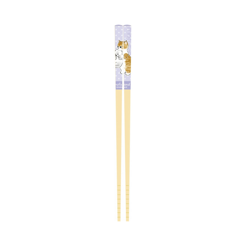 mofusand Safe bamboo chopsticks (Shirokuma purple)
