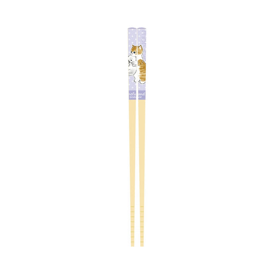 mofusand Safe bamboo chopsticks (Shirokuma purple)