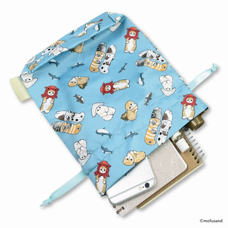 mofusand サテン巾着(うみのいきもの)