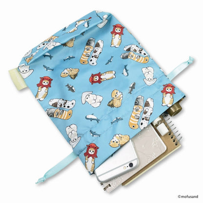 mofusand サテン巾着(うみのいきもの)