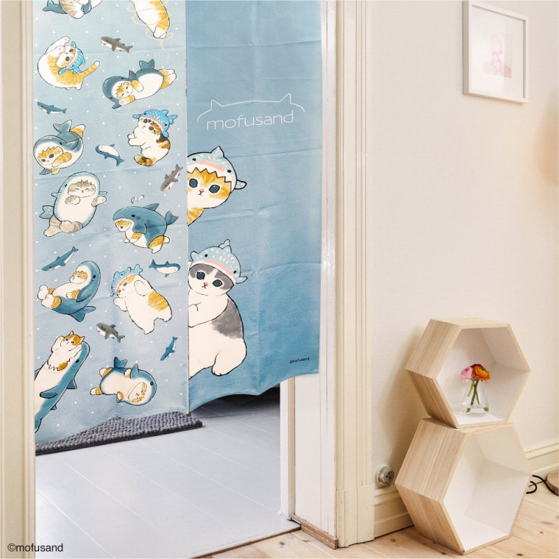 MANY ハンドメイド　クマのアップリケ付き暖簾 MANY ハンドメイド クマのアップリケ付き暖簾