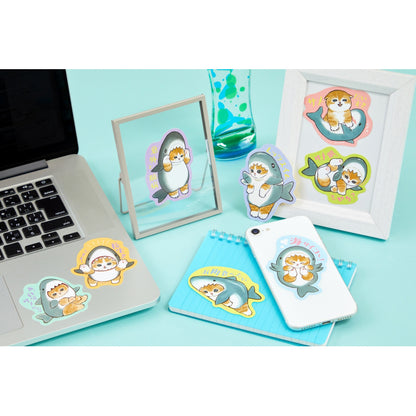 mofusand 鯊魚貓可以在我們的智能手機上粘貼的貼紙（我喜歡鯊魚）