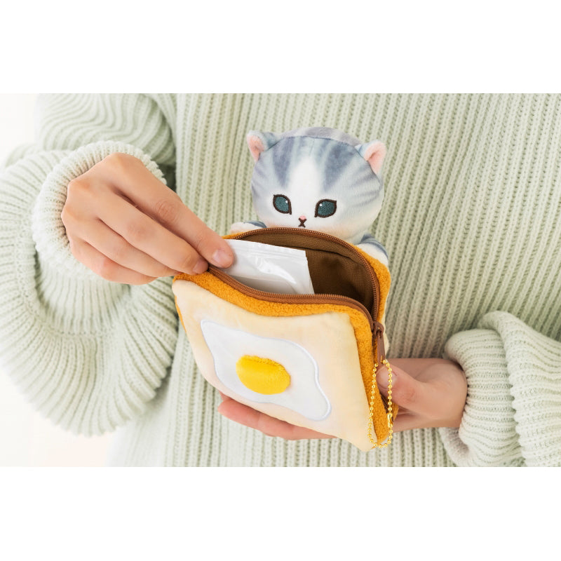 mofusand Plush Pouch (Egg Toast Meow)
