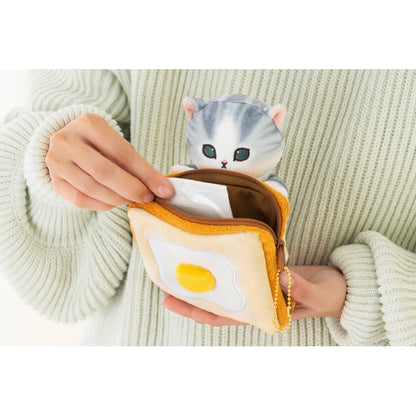 mofusand Plush Pouch (Egg Toast Meow)