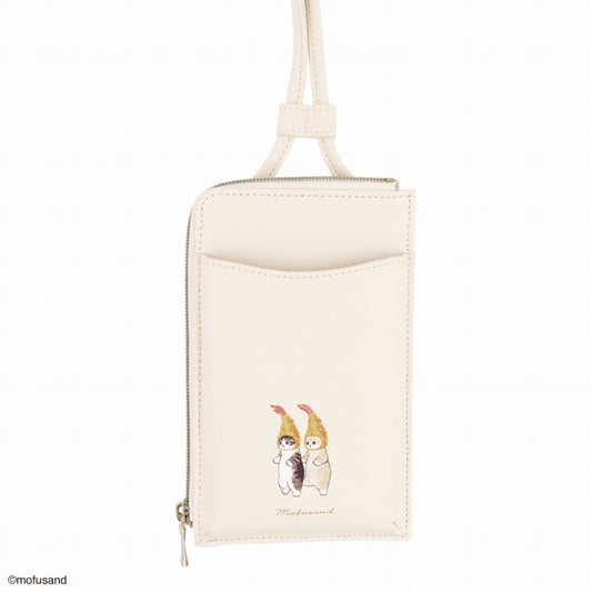 mofusand Smartphone shoulder pouch one point (shrimp)