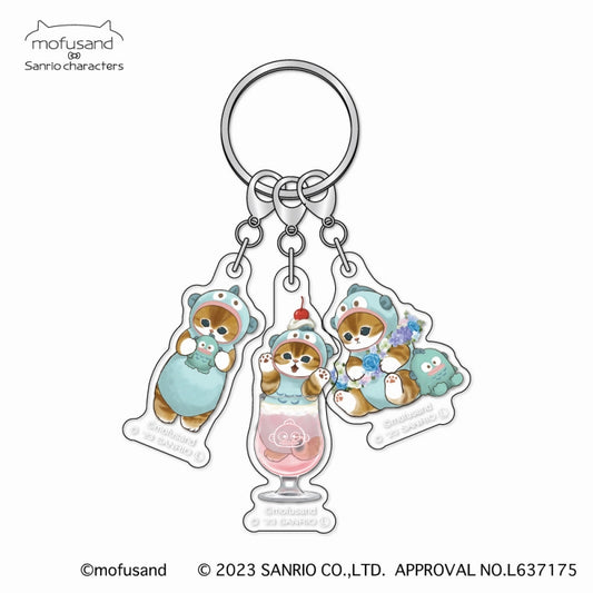 mofusand× Sanrio Characters 3 Acrylic Keychain (Hangyodon ×)mofusand)