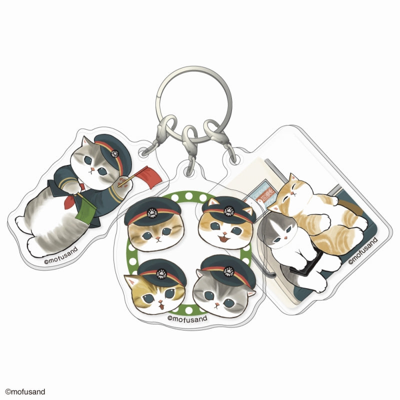 mofusand Mofumofu Station 3 Acrylic Key Holder (Hata)